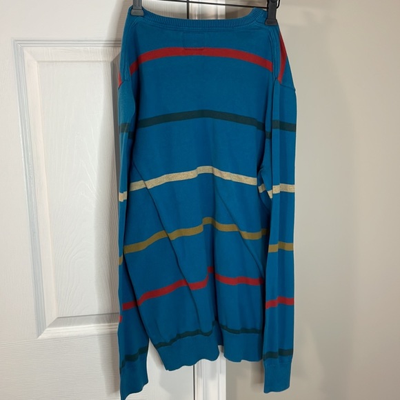 Quicksilver blue striped long sleeve size M - Picture 2 of 3